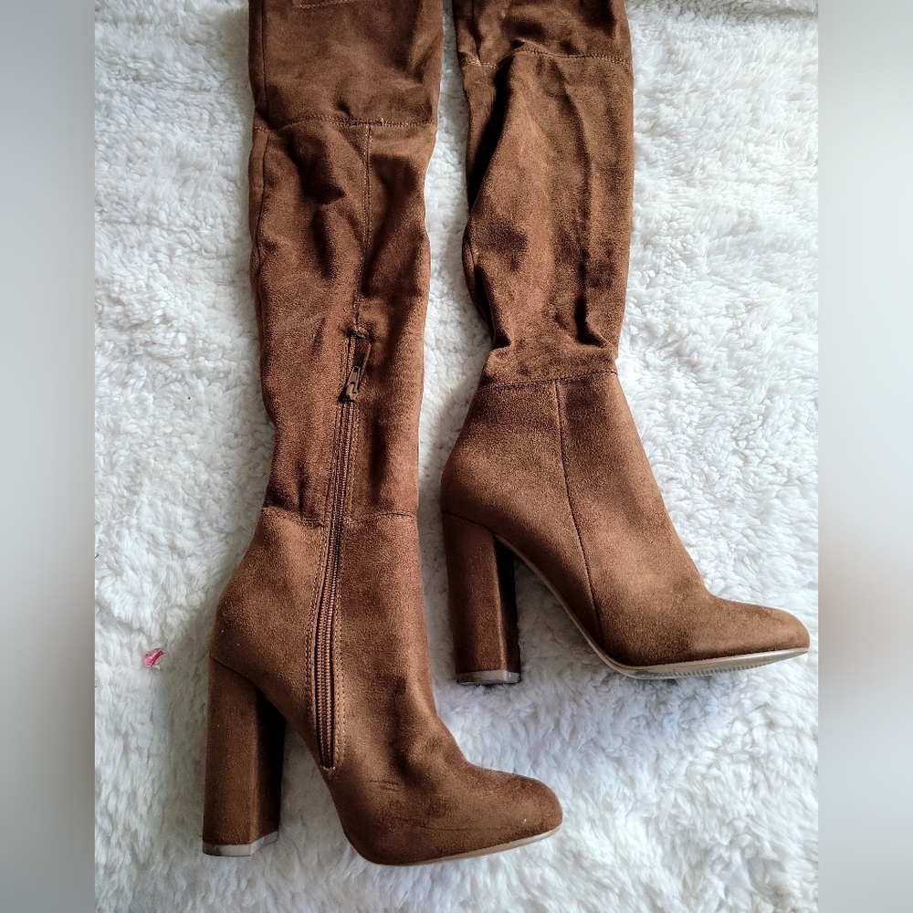 Elegant Brown Knee-High Women's Boots Aldo